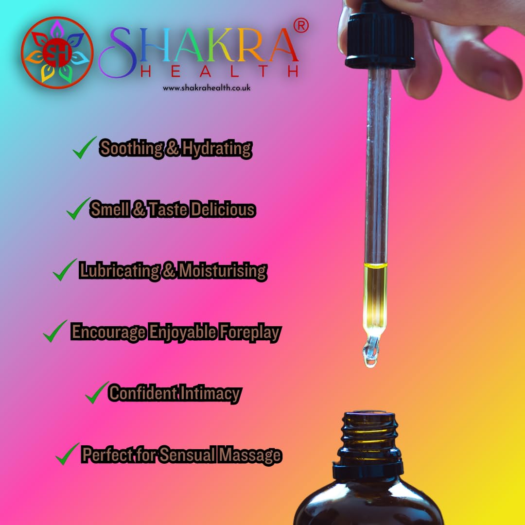SH SHAKRA HEALTH Yoni Oil [Peach] 30ml – Organic & Vegan Non-Sticky Body Massage Oil for Women. Hydrating Skincare Moisturizer. Non-Greasy for Comfort.