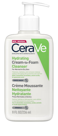 CeraVe Cream-to-Foam Cleanser with Amino Acids for Normal to Dry Skin 236ml