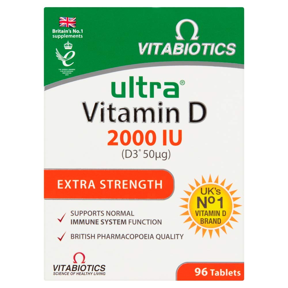 Vitabiotics Ultra Vitamin D Tablets 2000IU Extra Strength - 96 Count ( Pack of 1)