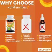 Alphaplus Liposomal Vitamin C Capsules - 2000mg Pure Extra High Strength Formulation | 60 Soft Gels | Pure Vegan Liposomal Vitamin C | Immune Booster |