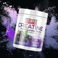 Medi-Evil Nutrition Creatine Monohydrate Shots Powder Form 400g (American Grape)