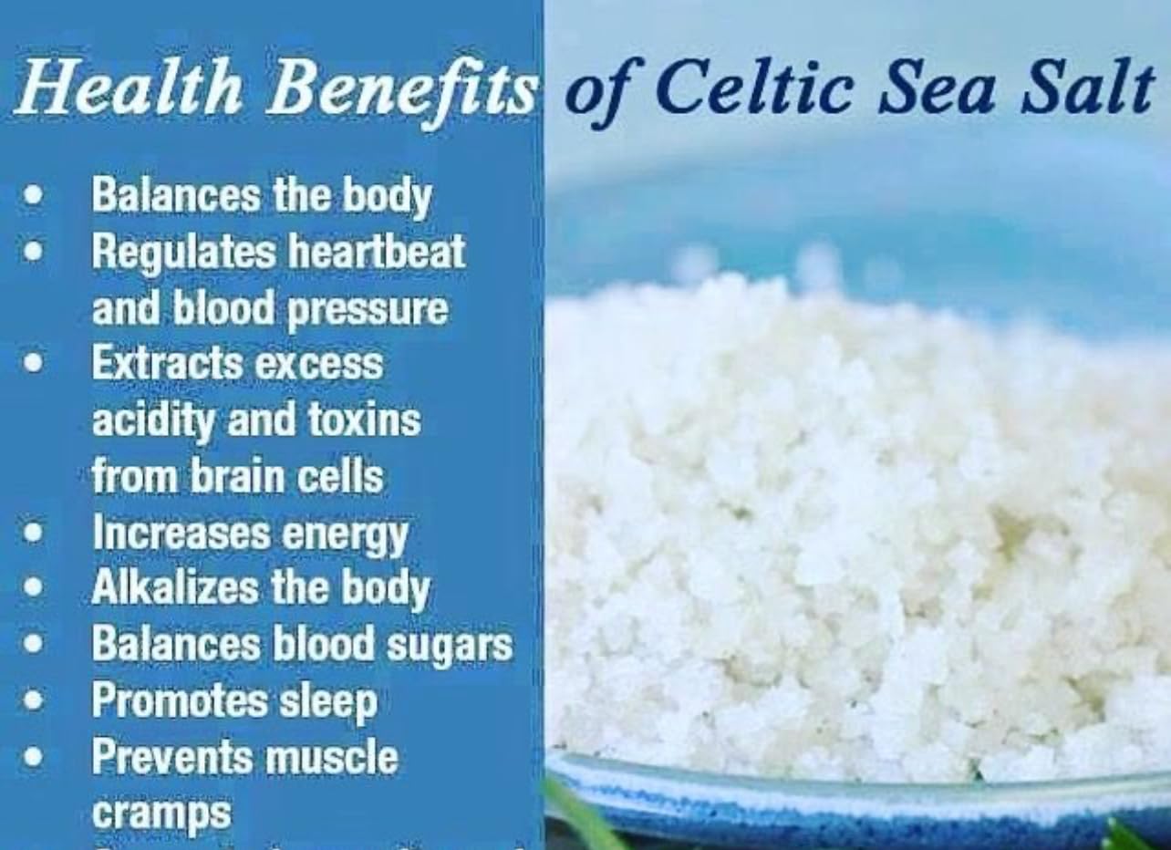 Celtic Sea Salt - Contains 82 Essential Minerals - 1/2 1lb - Organic - Hydrates Skin - Lowers High Blood Pressure - PREMIUM SALT
