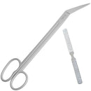 Sandbros Long Handled Nail Scissors for Toenails with Rasp Nail File,Toe Nail Clippers for Seniors & Elderly Disabled for Extra Long Reach & Easy Cutting, Heavy Duty 19cm Podiatry Tools for Thick Nails