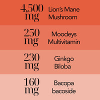 Moodeys Wake-Up Call, Organic Natural Energy & Focus Supplement | Mental Clarity Boosting Multivitamin | Functional Mushrooms & Adaptogens | Lion’s Mane (4,500mg), Bacopa Bacoside & Ginkgo Biloba