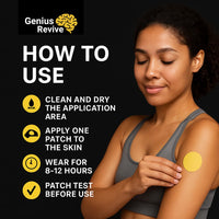 GeniusRevive | Berberine Weightless Patches | Natural Shape & Energy Support | Plant-Powered Blend with Berberine, Vitamins B1-B12, Chromium & Botanicals | 30 Vegan Patches | 1 Month Supply