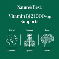 NATURE'S BEST Nature's Best Vitamin B12 (Methylcobalamin) 1,000µg, 180 Tablets