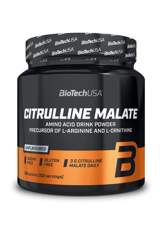 BioTechUSA Citrulline Malate Powder with L-citrulline-Malate Formula, 300 g, Unflavoured
