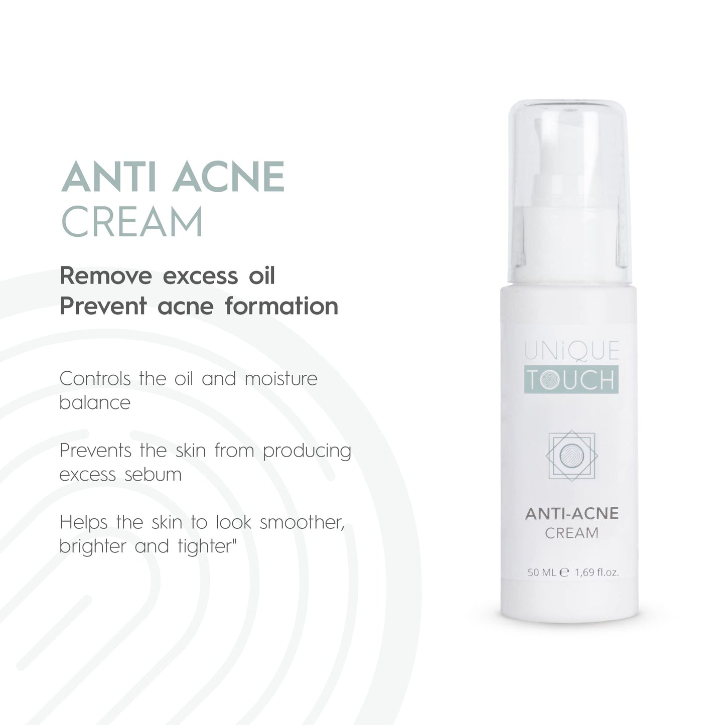 uniquetouch Unique Touch Anti-Acne Cream Skin Care Face Moisturizer Minimizes Dryness Skin Barrier for Smoother Brighter Tigher Skin 50 ML 1,69 fl.oz. (Sets, Anti Acne Cream)