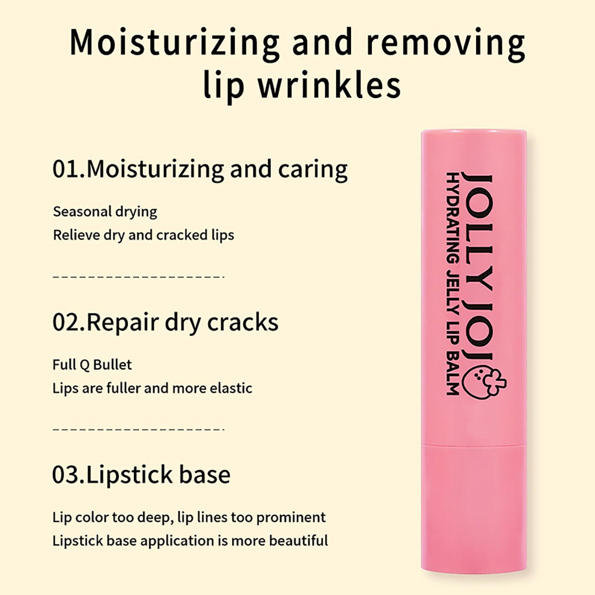 RoseFlower Lip Balm Set, Natural 4 Fruit Flavors Tinted Lip Balm for Lip Care, Lip Repair Tubes, Prevent Cracked & Dry Lip, Create Jelly Toot Lip