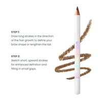 Wonderskin WONDERSKIN Eyebrow Pencil - Sharpenable Brow Pencil For Natural Looking Brows, Brown Eye Makeup, Long Lasting Eyebrow Pomade (Dark Brunette)