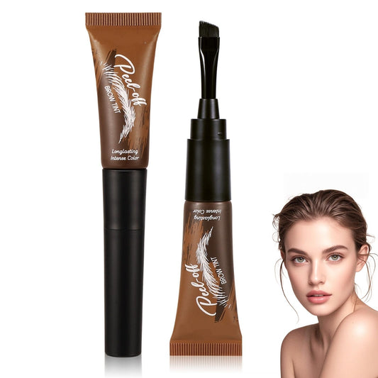 Gerhua Tatto Eyebrow Tint,Eyebrow Tatto Peel off,Tatto Eye Brow Peel Off,Semi-Permanent Colour Eyebr/ow Dye,Peel Off Eyebro/w Tin/t,Eyebro/w Tin/t,Waterproof Eyebro/w Pencil Lasts Up to 3 Days(Warm Brown)