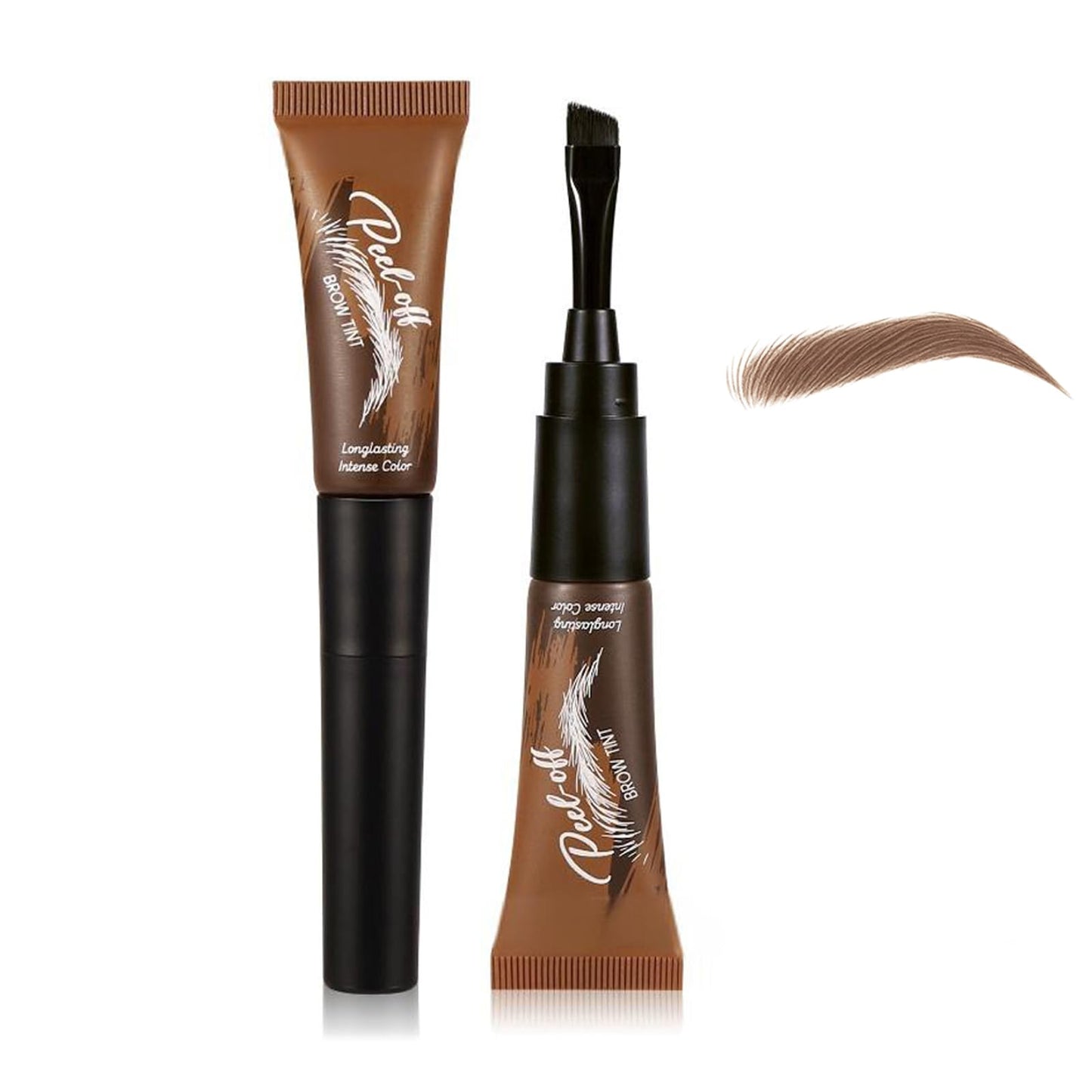 Generic Eyebrow Tint Waterproof Brow Gel, Eyebrow Dye Gentle Formula For Sensitive Skin, Eyelash Tint 2-in-1 DIY Kit With Tools, Brow Dark Natural Peel Off Gel (2# Espresso)