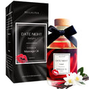 BELLALISIA Luxurious Massage Oils for Date Night, Premium Vanilla Body Oil Perfect Presents for Men & Women as Valentines Day Gifts. Natural Sensual 120ml Massage Oils for Relaxing Fun Date Night Ideas.