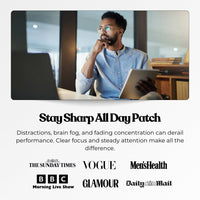 The Patch Collection® - Ultimate Focus & Clarity Patch for Improved Brain Function, Sharpness, Memory | Ginkgo Biloba, Green Tea, B-Vitamins, Magnesium | 8 Hour Focus | Vegan & Latex Free (Pack of 15)