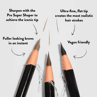 HD Brows HD BROWS Pro Pencil - Ultra-Fine Hair Stroke Pencil, Creates Realistic Strokes, Ultra-Fine Tip, Available in 4 Shades, Black - Ideal for Dark Hair or Extra Definition