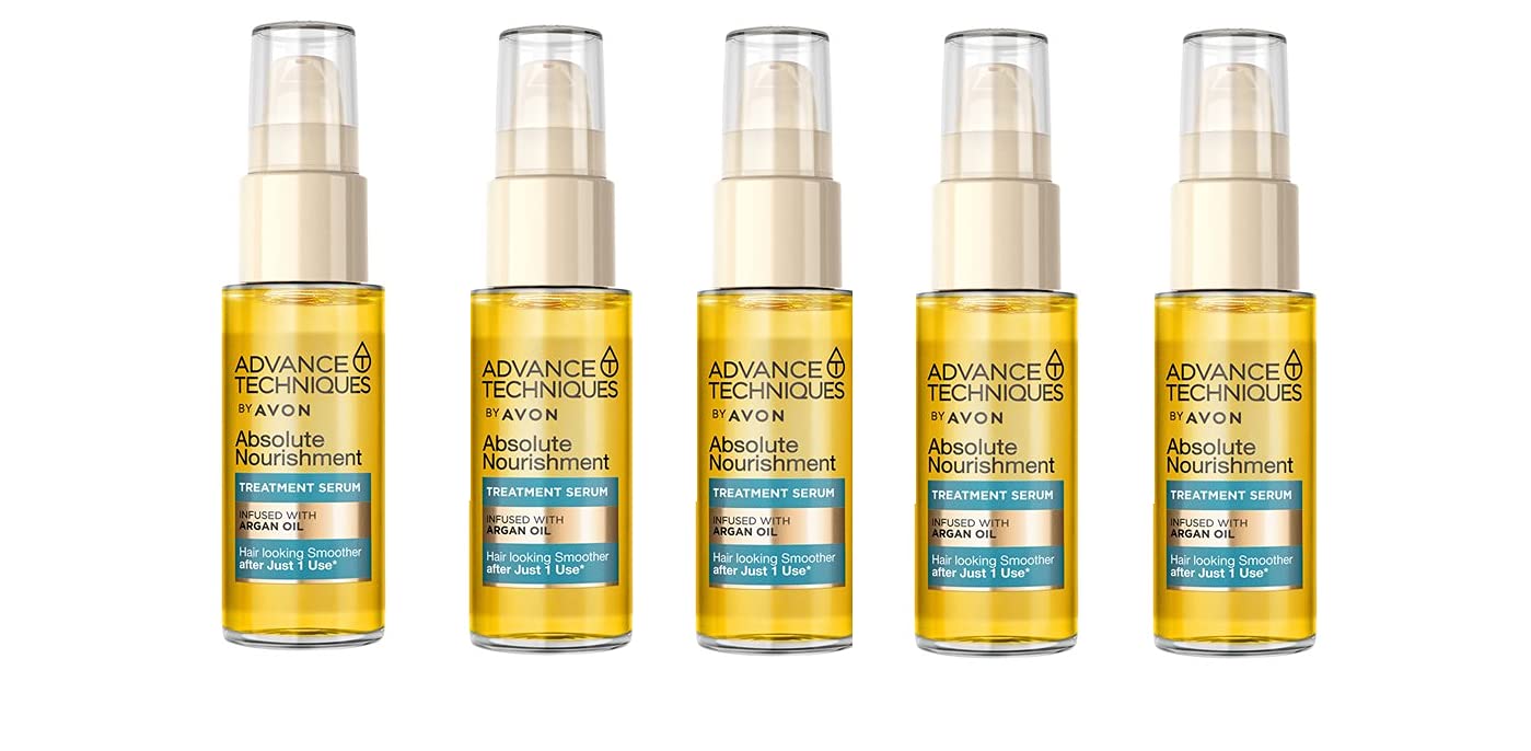 AVON 5 x Avon Advance Techniques 360 Nourishment Moroccan Argan Oil Leave-In Treatment