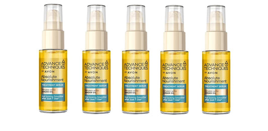 AVON 5 x Avon Advance Techniques 360 Nourishment Moroccan Argan Oil Leave-In Treatment