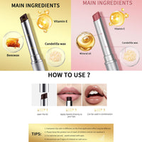Baorder 2PCS Honey Lipstick Tinted Lip Balm, Hydrating Natural Glossy Black and Pink Lip Balm, Sheer Moisturizing Lipstick Makeup Lip Care for Repairing Dry Lips