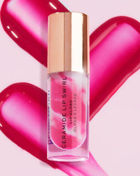 Makeup Revolution, Lip Swirl Ceramide Gloss, Lipgloss, Berry Pink, 4.5ml