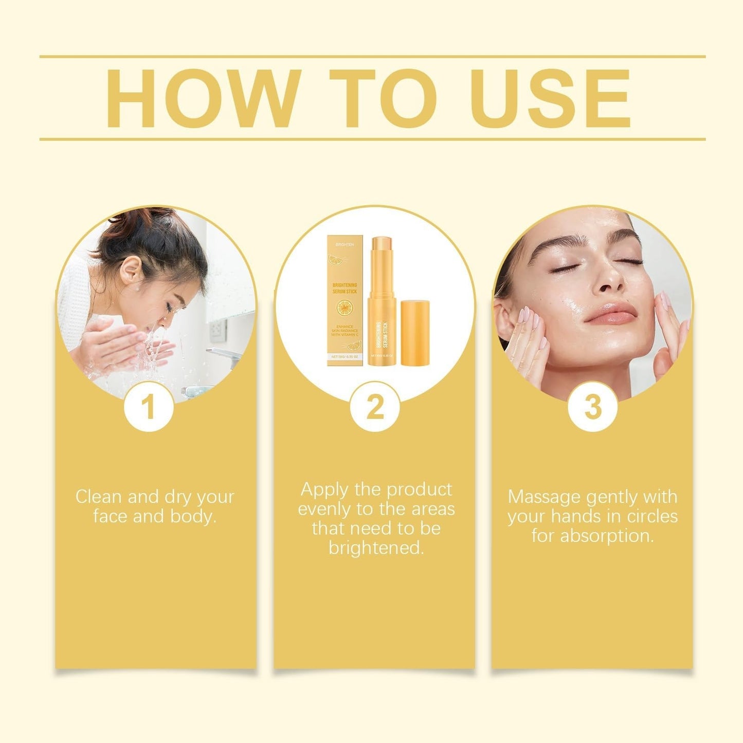 Siyinzu Vitamin C Multi Balm Stick,Brightening Serum Stick,Hydrating Serum Stick,Anti Wrinkle Seru-m S-tick,Balm Stick to Reduce Fine Lines,Vitamin C Eye B-alm Stic-k for Dark Circles,Dark Spot Remover