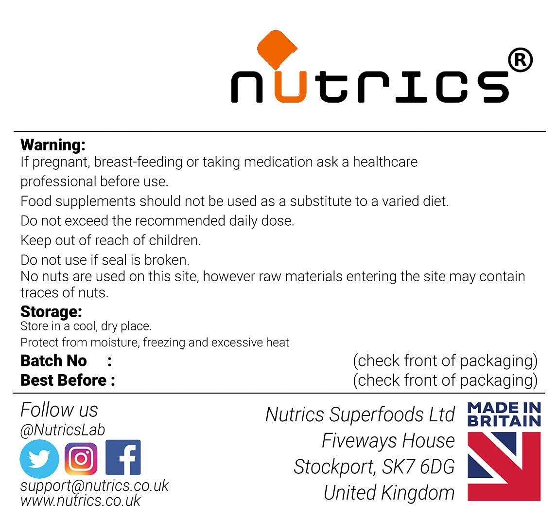 Nutrics® MCT Oil 5000mcg 90 V Capsules (1 Month Supply) Medium-Chain Triglycerides (MCTs) - Boosts Ketones - Suitable for Vegan Vegetarian Halal Kosher