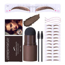 GL-Turelifes Eyebrow Stencil Set, Eyebrow Stamp Powder Kit with 12 Eyebrow Shape Brow Stencils, 2 Elastic Cord &2 Brow Brush, Eye Brow Stamp Kit Long Lasting Natural Look (#1 Blonde)