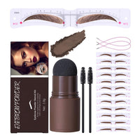 GL-Turelifes Eyebrow Stencil Set, Eyebrow Stamp Powder Kit with 12 Eyebrow Shape Brow Stencils, 2 Elastic Cord &2 Brow Brush, Eye Brow Stamp Kit Long Lasting Natural Look (#1 Blonde)