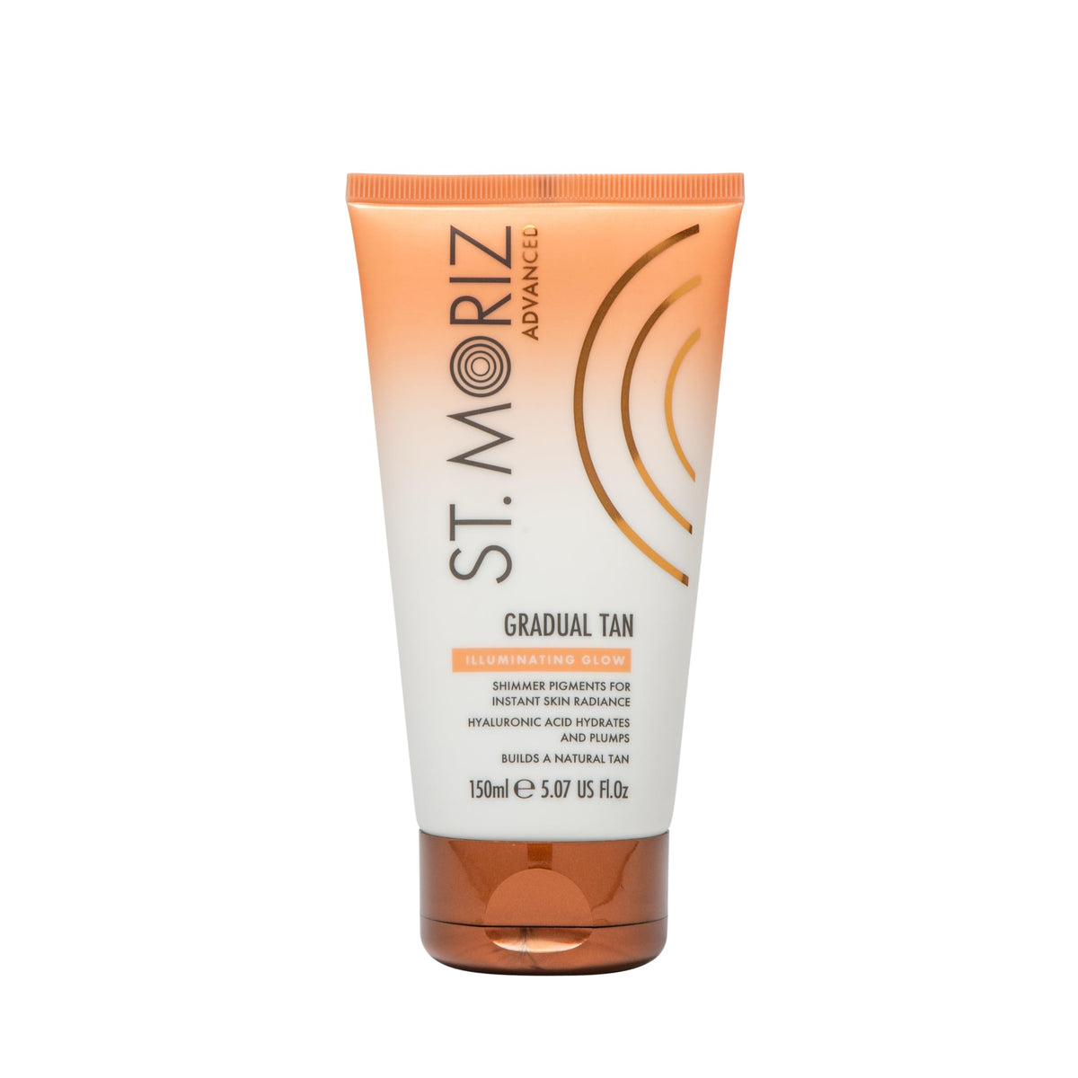 ST. MORIZ St. Moriz Advanced Illuminating Gradual Tanning Lotion | Hydrating Gradual Tan Moisturiser with Hyaluronic Acid & Shimmer Radiance Pigments | Builds up a Natural Glow in 1 to 3 Applications | 150ml
