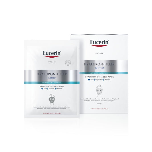Eucerin Hyaluron Filler Sheet Mask 1 Piece, Ultra-Hydrating Face Mask that Fills, Refines and Defends, Intensive Sheet Mask with Hyaluronic Acid