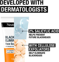 Neutrogena Blackhead Eliminating Facial Scrub, Clear, 150 ml / 5 fl oz