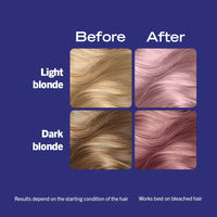Schwarzkopf LIVE Lightener + Twist Permanent Purple Hair Dye, 2 in 1 Formula, Lightens and Colours Up To 3 Levels- Cool Lilac 104