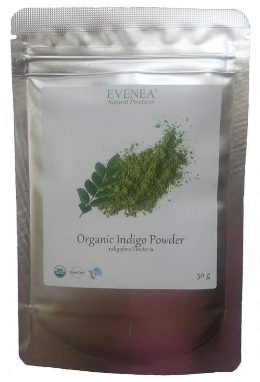 Organic Indigo Leaf Powder from India - Pure and Premium Quality (50g)