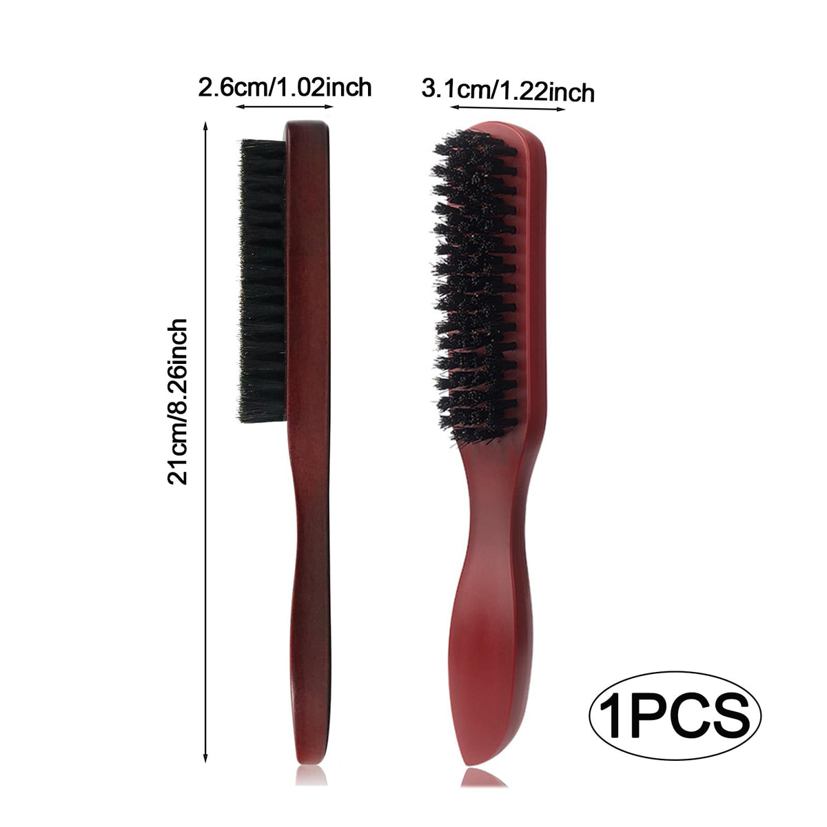 ZPLASK Slick Back Hair Brush, Slick Back Brush, Slick Brush, Boar Bristle Hair Brush Hair Gel Brush for Afro Wet Curly Hair or Damaged Hair Reducing Hair for Combing Beard Hair