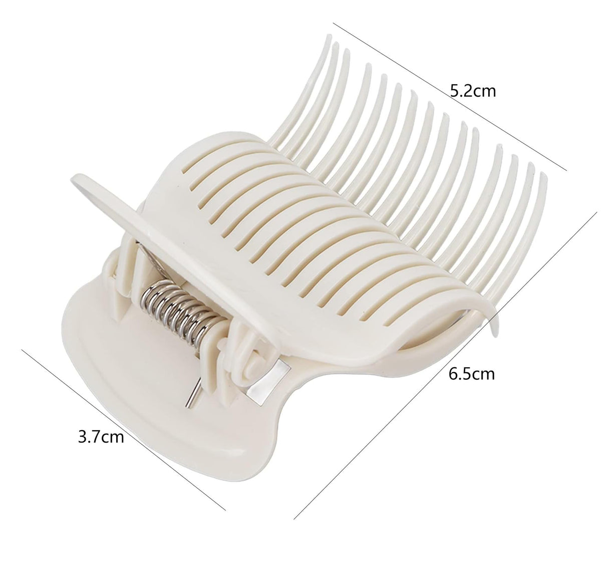 LATRAT Hot Roller Clips, 12 Pieces, Plastic, White, Unisex, 12 Count, Hair Securing, Women & Girls