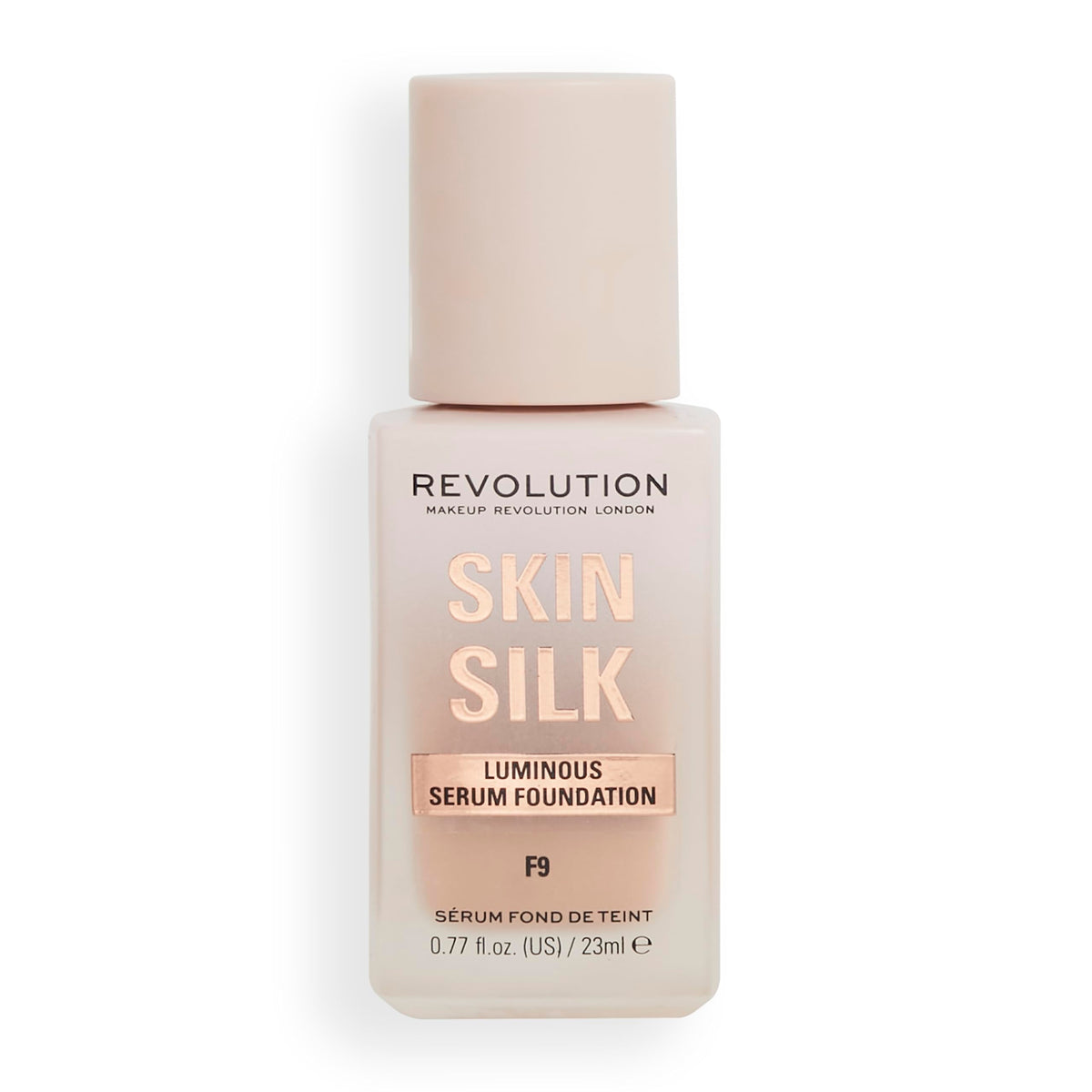 Revolution Beauty London Makeup Revolution, Skin Silk Serum Foundation, Light to Medium Coverage, Contains Hyaluronic Acid, F9, 23ml