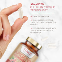 Time Health Apigenin - 50mg x 120 Capsules - 98%+ Purity - Optimal Dose for Sleep & Relaxation Support - NAD+ Booster - Grapefruit Source - UK Made - GMP Standards - Zero Additives (120 Count (Pack of 1))