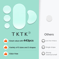 TKTK 443 Count Pimple Patches for Face, Hydrocolloid Spot Stickers, 5 Sizes