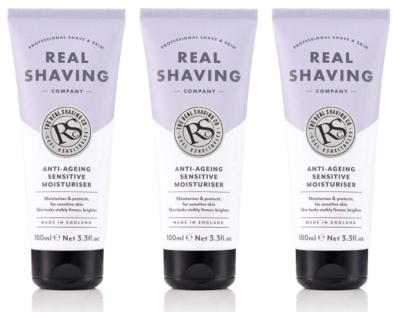 THE REAL SHAVING COMPANY Pack of 3 The Real Shaving Company Anti Ageing Moisturiser 120 g (Anti-Ageing Face Moisturiser)