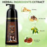 JRTTOSSE Instant Black Hair Shampoo 420ml - Semi-Permanent Black Hair Dye shampoo for Natural Hair, Lasts 30 Days, Fast Acting Formula for Men & Women (Dark Brown)