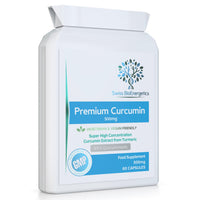 swiss bioenergetics Premium Curcumin 95% with Black Pepper Extract 500mg - 60 Vegan Capsules - Turmeric Extract Minimum 95% Curcuminoids