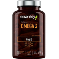 ESSENSEY Essensey Omega 3 Fish Oil Capsules with DHA, EPA & Vitamin E - 90 Softgels for Brain Heart & Eye Health - Essential Fatty Acids Supplement