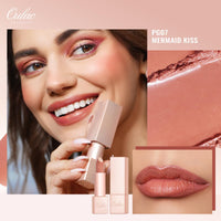 Oulac Peach Shimmer Lipstick for Women-Moisture Tinted Lip Balm for Dry Lips, Glitter Surface, Creamy Formula, Hydrating & Smooth, Infused with Shea Butter, Vegan, Clean Beauty(PG07) Mermaid Kiss