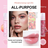 Mornery Lip Oil Set - Roll-On Lip Gloss Set/Fruity Flavors Lip Balm Liquid Lipstick/Moisturizing Lip Glow Oil Lip Care For Girls Women