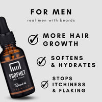 Prophet and Tools 2023 Favourite* Unscented Beard Oil, Revolutionary Formula Helps to Thicken Beard Growth, Soften Hairs, Relieve Itch & Flaking, Beard Comb Included, 30 Ml