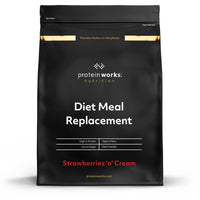 Protein Works - Diet Meal Replacement, Nutrient Dense Complete Meal, Immunity Boosting Vitamins, Affordable, Healthy And Quick, 7 Meals, Strawberries 'n' Cream, 500g