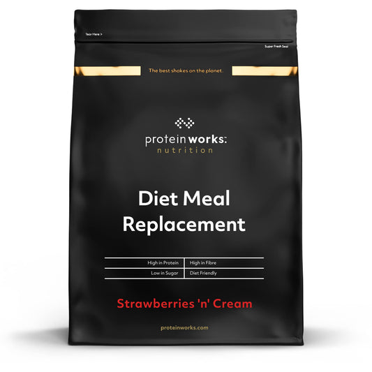 Protein Works - Diet Meal Replacement, Nutrient Dense Complete Meal, Immunity Boosting Vitamins, Affordable, Healthy And Quick, 7 Meals, Strawberries 'n' Cream, 500g
