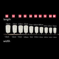 NOVO OVO Halloween 500 pcs Hawk Curved Eagle Claw Natural Extra Super Extreme Deep Curve Half Cover Short Square Tapered False Nail Extension Tips Acrylic Nail 10 Sizes Bag Packaging Art Salon DIY