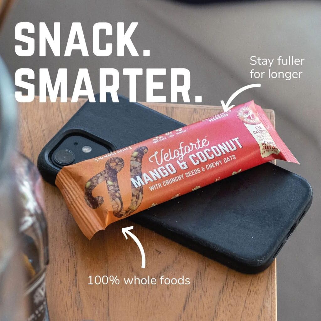 Veloforte Oat Snack Bars For Daily Health | Delicious, gut-healthy whole-food bars made with real fruits and seeds. Zero artificial ingredients, Zero added sugar | Variety | 12-pack