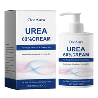 NLFOX 60% Urea Cream - 100g Urea Foot Cream For Cracked Heels And Dry Skin - Urea Cream 60 Percent For Feet And Hand - Maximum Strength Deep Moisturizing Cracked Heel Repair Cream For Foot And Body Care