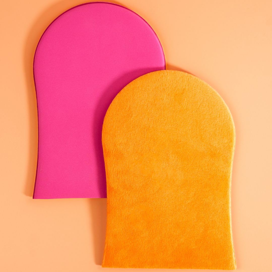 b.tan Gel Body Self Tanning Mitt | Glow Your Own Way Smooth Gel Mitt - Self Tan Gel Applicator Glove, Streak-Free, Even Application, Double Sided, Reusable